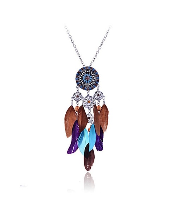 American Catcher Colorful Feather Necklace