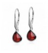 Cherry Sterling Teardrop Leverback Earrings