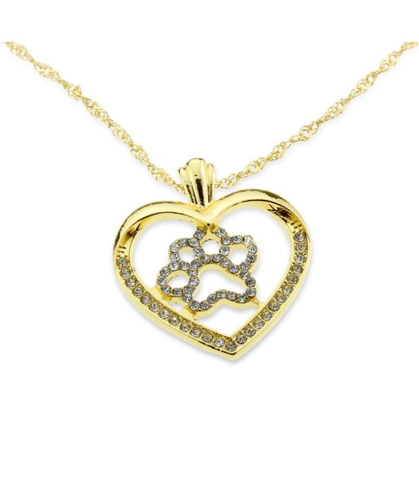 Necklace Lovers Gold Platinum Plated Heart Pendant