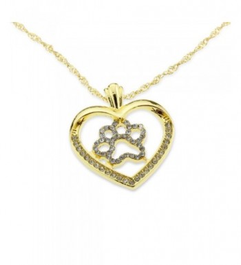 Necklace Lovers Gold Platinum Plated Heart Pendant