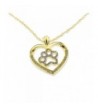 Necklace Lovers Gold Platinum Plated Heart Pendant