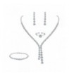 FANZE Zirconia Necklace Bracelets Adjustable