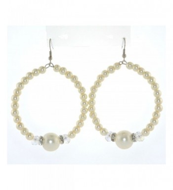 Dangle Pearl Crystal Ear wire Earrings