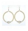 Dangle Pearl Crystal Ear wire Earrings