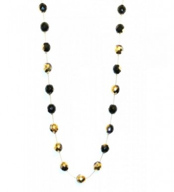 Necklace Handcrafted Ombre Goldtone Black