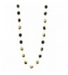 Necklace Handcrafted Ombre Goldtone Black