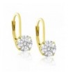 Sterling Brilliant Zirconia Dangling Earrings