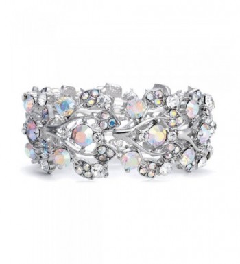 Mariell Borealis Crystal Stretch Bracelet