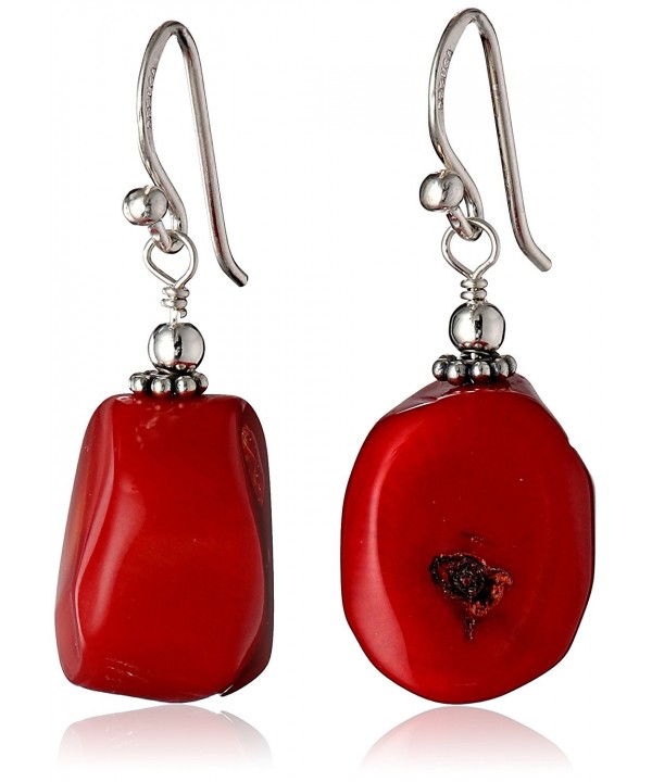 Barse Basics Bamboo Coral Earrings