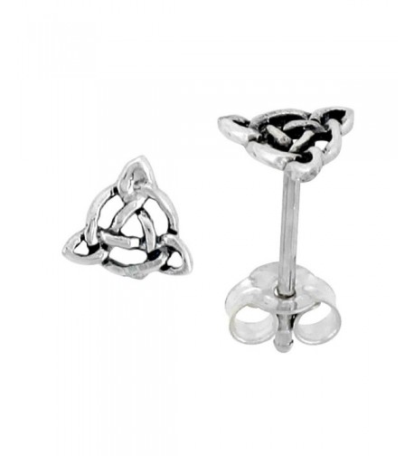 Sterling Silver Triquetra Celtic Earrings