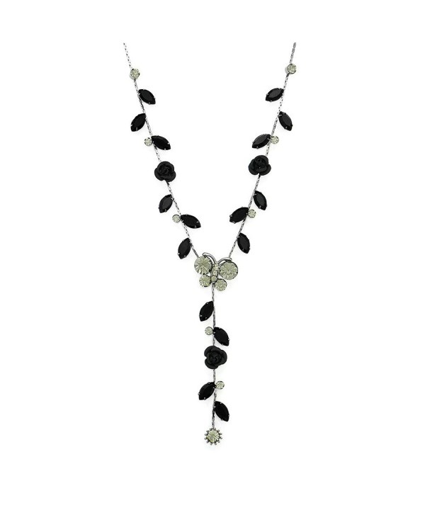Glamorousky Butterful Necklace Austrian Crystals