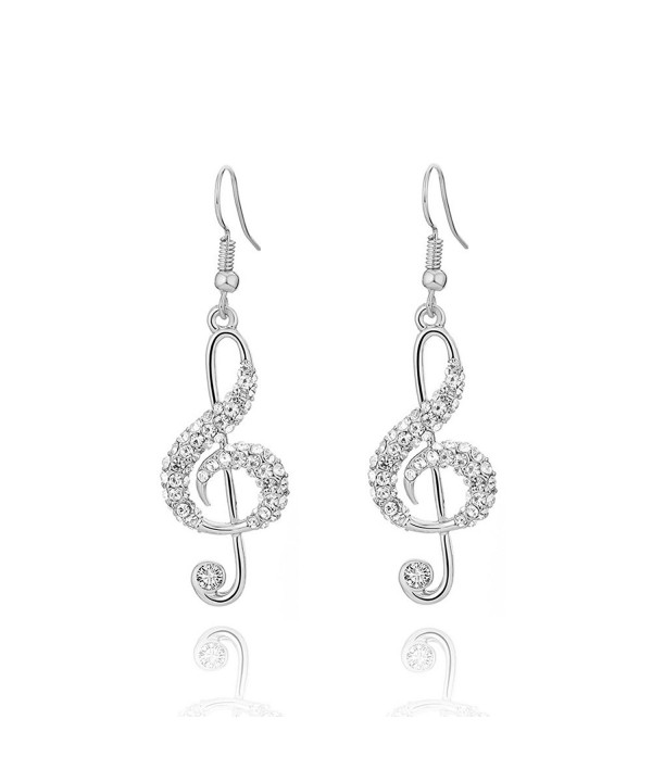 Earrings Stylish Musical Rhinestone Anti allergy