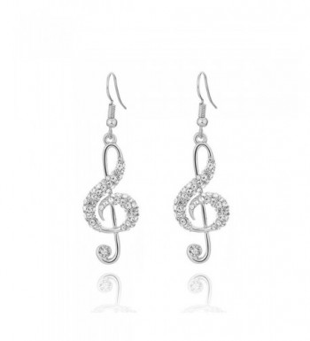 Earrings Stylish Musical Rhinestone Anti allergy