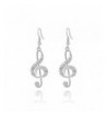 Earrings Stylish Musical Rhinestone Anti allergy