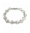 EVER FAITH Silver Tone Crystal Bracelet