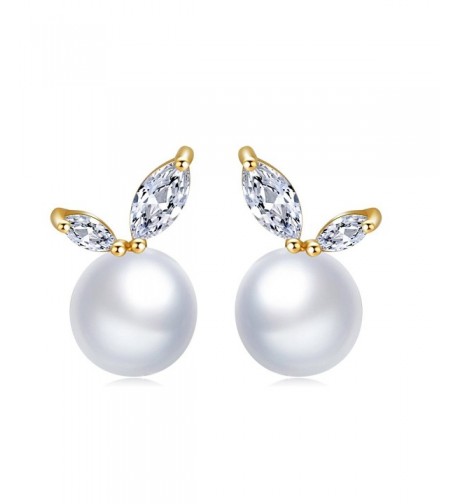 Plated Cubic Zirconia Earrings Bud Shape