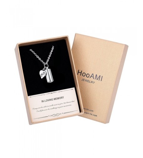 HooAMI Cremation Cylinder Memorial Necklace