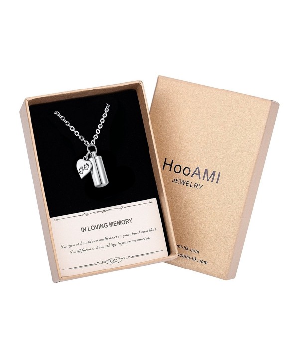 HooAMI Cremation Cylinder Memorial Necklace