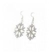 Gorgeous Silver Crystal Snowflake Earrings