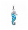 Created Zirconia Sterling Silver Pendant