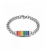 Stainless Gay Rainbow Wristband Bracelet