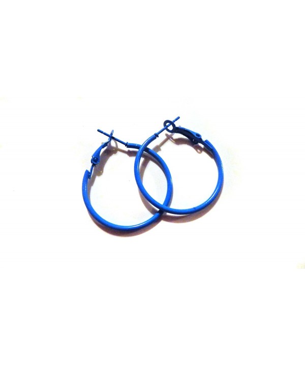 Color Hoop Earrings Simple Thin