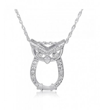 Sterling Silver Diamond Pendant Necklace 18inch