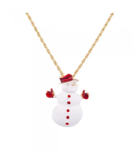 Lux Accessories Snowman Christmas Necklace
