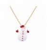 Lux Accessories Snowman Christmas Necklace