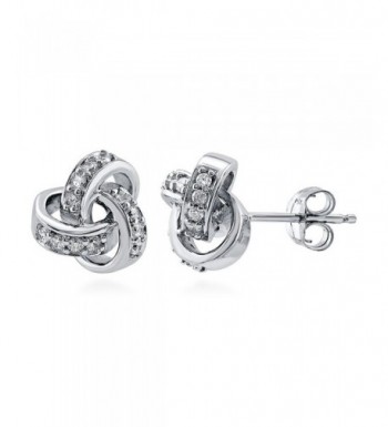 BERRICLE Rhodium Sterling Zirconia Earrings