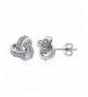 BERRICLE Rhodium Sterling Zirconia Earrings