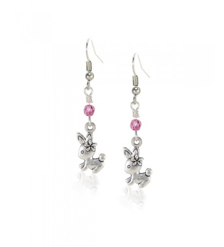 Handcrafted Silvertone Earrings Swarovski Crystals