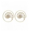 81stgeneration Womens Golden Spiral Earrings