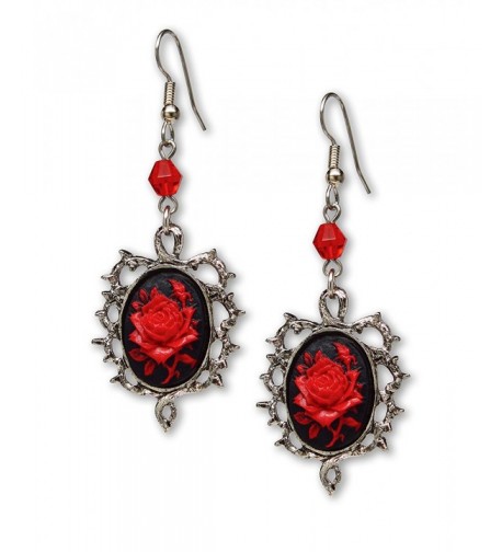 Gothic Cameo Earrings Surrounded Thorns