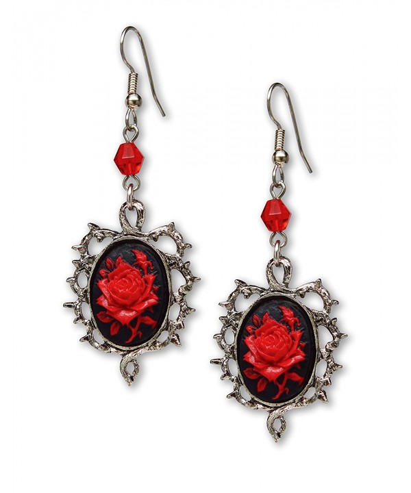 Gothic Cameo Earrings Surrounded Thorns