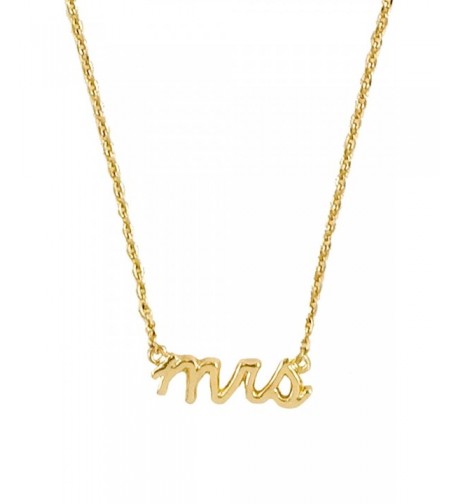 Verbiage Delicate Pendant Necklace Mrs