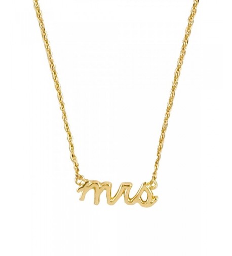 Verbiage Delicate Pendant Necklace Mrs