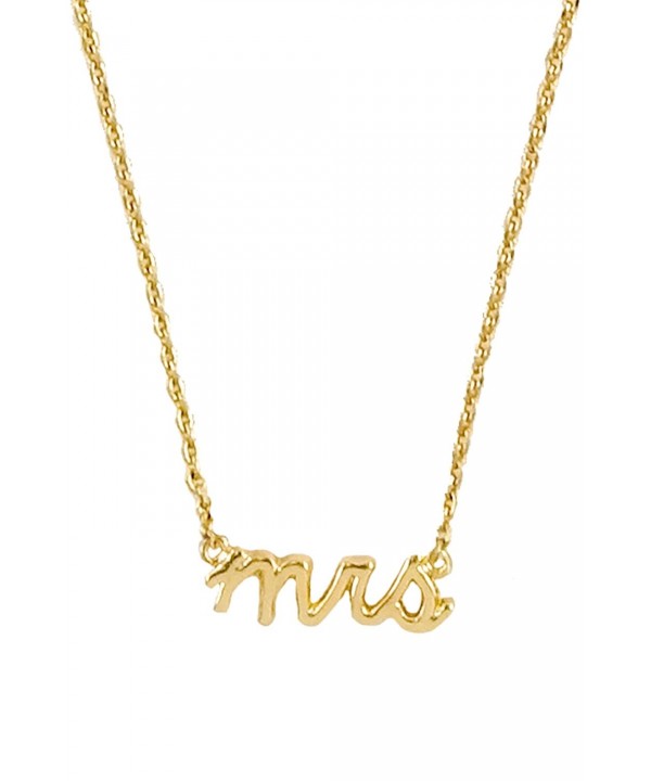 Verbiage Delicate Pendant Necklace Mrs