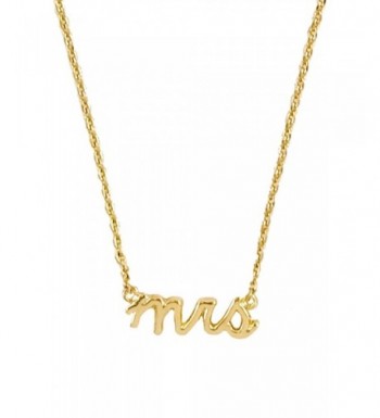 Verbiage Delicate Pendant Necklace Mrs