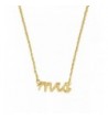 Verbiage Delicate Pendant Necklace Mrs