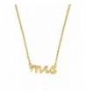 Verbiage Delicate Pendant Necklace Mrs