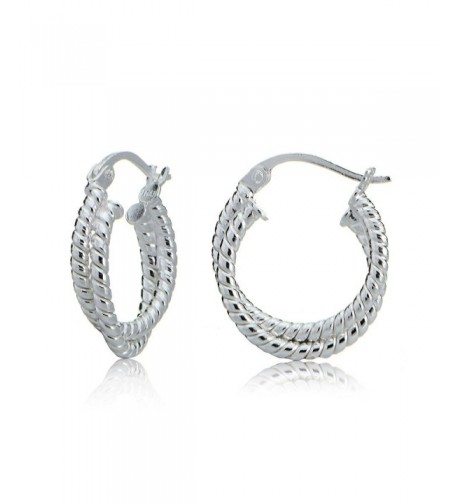 Sterling Silver Intertwining Rope Earrings