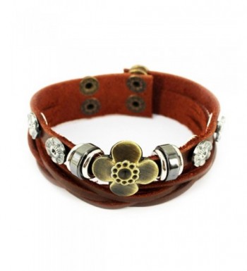 Vintage Adjustable Studded Sunflower Bracelet