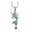 Mermaid Necklace Rainbow Multicolor Crystals