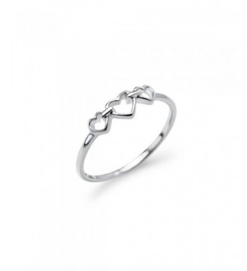 Triple Heart Interlocked Infinity Ring