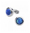 Womens Stainless Steel Synthetic Earrings