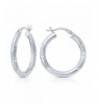 Sterling Silver Diamond Cut Earrings Diameter