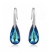 EleQueen Sterling Teardrop Earrings Swarovski