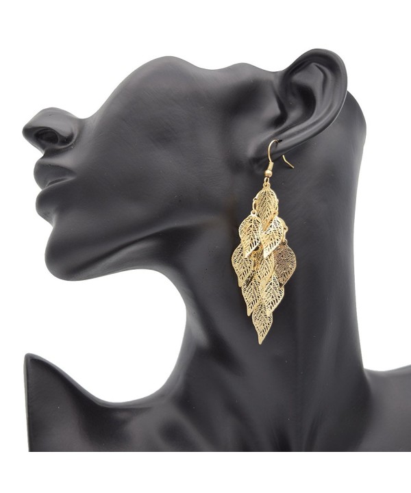 Maying Womens Gold tone Dangle Earrings