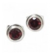 NOVICA Garnet Sterling Earrings Simplicity